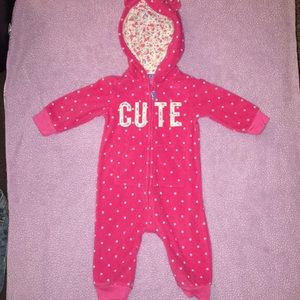 Carters infant hooded jumpsuit